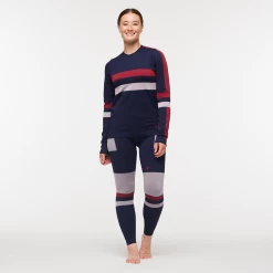 Debajo Seamless Baselayer Crew - Women's -Cotopaxi Shop 1200x1200png F23WDebajoSeamlessBaselayerCrewInkStripes 1