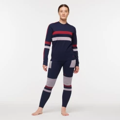 Debajo Seamless Baselayer Tight - Women's -Cotopaxi Shop 1200x1200png F23WDebajoSeamlessBaselayerTightInkStripes 1