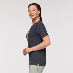 Llama Stripes T-Shirt - Women's -Cotopaxi Shop 1200x1200png F23WLlamaStripesOrganicTShirtGraphite 3