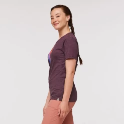 Llama Stripes T-Shirt - Women's -Cotopaxi Shop 1200x1200png F23WLlamaStripesOrganicTShirtWine 3