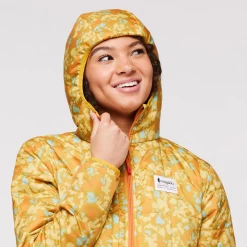 Teca Cálido Hooded Jacket - Print - Women's -Cotopaxi Shop 1200x1200png F23WTecaCalidoHoodedJacketPrintEatWheat 18