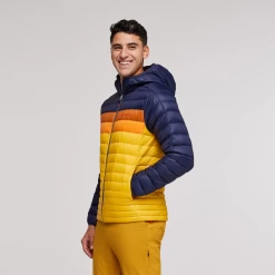 Fuego Hooded Down Jacket - Men's 34 Fuego Hooded Down Jacket - Men's -Cotopaxi Shop 1200x1200png S23MFuegoDownHoodedJacketMaritime Sunset 3