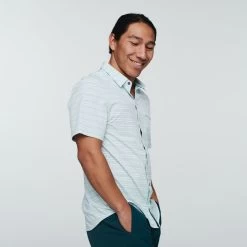 Cambio Button Up - Printed - Men's 12 Cambio Button Up - Printed - Men's -Cotopaxi Shop CambioPrintButtonUpIceStripe 3