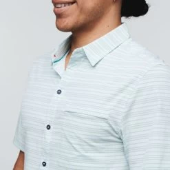 Cambio Button Up - Printed - Men's 14 Cambio Button Up - Printed - Men's -Cotopaxi Shop CambioPrintButtonUpIceStripe d1