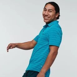 Cambio Button Up - Printed - Men's 19 Cambio Button Up - Printed - Men's -Cotopaxi Shop CambioPrintButtonUpMineralBlueStripe 4